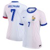 Officiële Voetbalshirt Frankrijk Griezmann 7 Uit EK 2024 - Dames